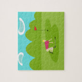 レトロのゴルファーのパズル ジグソーパズル (縦)