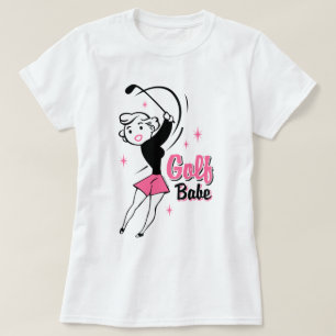 レトロのゴルフ可愛い人のワイシャツ Tシャツ