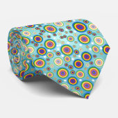 レトロのサイケデリックな円のタイ ネクタイ (ロール)