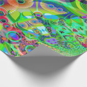 レトロのサイケデリックな抽象芸術 ラッピングペーパー (角)