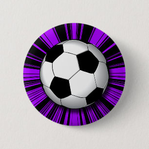 レトロのサッカーボール 缶バッジ