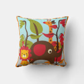 レトロのサファリの枕 クッション (裏面)