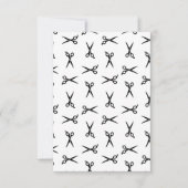 レトロのサロンの毛は理髪店の理容師の芸術を切ります サンキューカード (正面)