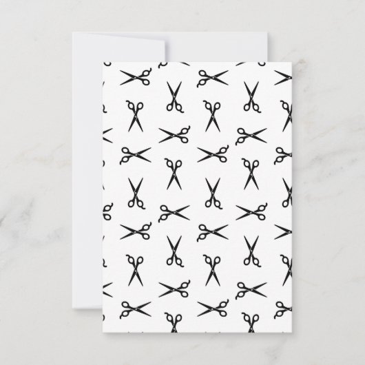 レトロのサロンの毛は理髪店の理容師の芸術を切ります サンキューカード (正面)