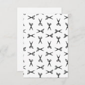 レトロのサロンの毛は理髪店の理容師の芸術を切ります サンキューカード (正面/裏面)