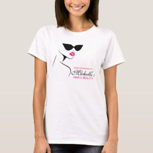 レトロのサングラス毛および美しいは決め付けを作ります Tシャツ