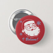 レトロのサンタは信じます 缶バッジ (正面&裏面)