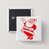レトロのサンタ 缶バッジ (正面&裏面)