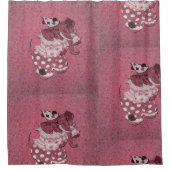 レトロのサーカス象 シャワーカーテン (正面)