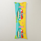 レトロのサーファーのカップルの抱き枕 ボディピロー (正面縦)