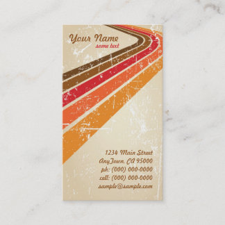 レトロのサーファーは縞で飾ります 名刺
