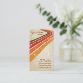 レトロのサーファーは縞で飾ります 名刺 (スタンド正面)