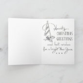 レトロのシカのクリスマスカード シーズンカード (内部)