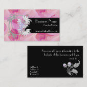 レトロのシックなピンクは名刺真珠の宝石の渦巻きます 名刺 (正面/裏面)