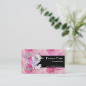 レトロのシックなピンクは名刺真珠の宝石の渦巻きます 名刺 (スタンド正面)