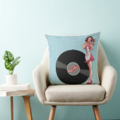 レトロのシックなピンナップのビニールの女の子 クッション (椅子)