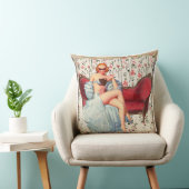 レトロのシックなピンナップの女の子 クッション (椅子)