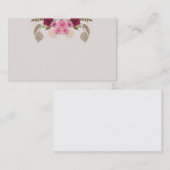 レトロのシャクヤクの名刺 名刺 (正面/裏面)