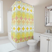 レトロのシームレスなパターンディスコスタイル。 シャワーカーテン (インサイチュ)