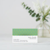 レトロのジグザグ形の心理学者の名刺 名刺 (スタンド正面)