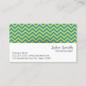 レトロのジグザグ形の心理学者の名刺 名刺 (正面)