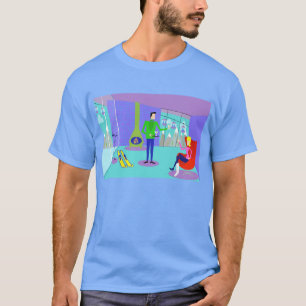 レトロのスキー休暇のTシャツ Tシャツ