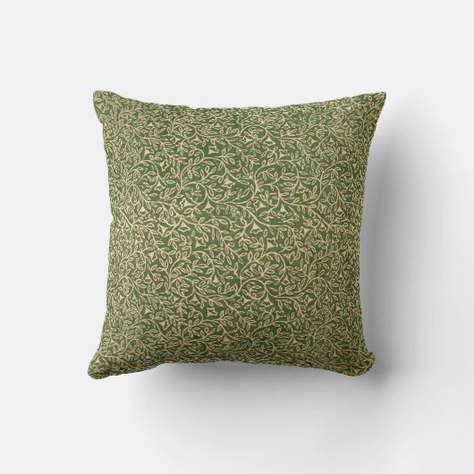 レトロのスクラップのパッチワークのマスタード緑の枕 クッション (裏面)