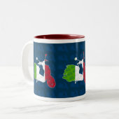 レトロのスクーターのモダンなマグ ツートーンマグカップ (正面左)