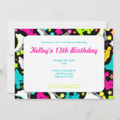 レトロのスケートの招待状は"スケートで滑ろう! " 招待状 (裏面)