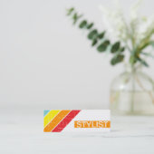 レトロのスタイリスト スキニー名刺 (スタンド正面)