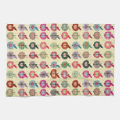 レトロのスタイルのかわいいりんご キッチンタオル (横)