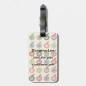 レトロのスタイルのかわいいりんご ラゲッジタグ (裏面縦)