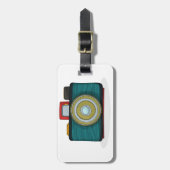 レトロのスタイルのカメラの荷物のラベル ラゲッジタグ (正面縦)