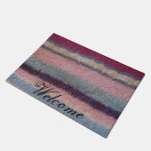 レトロのスタイルのカラフルによって編まれるストライプなおもしろい ドアマット (アングル)