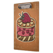 レトロのスタイルのケーキのイラストレーション クリップボード (左)