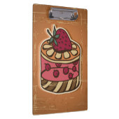レトロのスタイルのケーキのイラストレーション クリップボード (右)