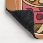 レトロのスタイルのケーキのイラストレーション マウスパッド (コーナー)