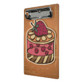 レトロのスタイルのケーキのイラストレーション ミニクリップボード (アングル2)