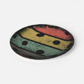 レトロのスタイルの動揺してなPickleballの芸術 ペーパープレート (アングル)