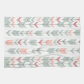 レトロのスタイルの幾何学的なパターン キッチンタオル (横)