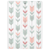 レトロのスタイルの幾何学的なパターン クリップボード (裏面)