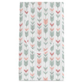 レトロのスタイルの幾何学的なパターン スモールペーパーバッグ (正面)