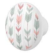 レトロのスタイルの幾何学的なパターン セラミックノブ (右)