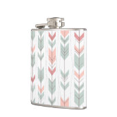 レトロのスタイルの幾何学的なパターン フラスク (左)