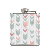 レトロのスタイルの幾何学的なパターン フラスク (裏面)
