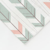 レトロのスタイルの幾何学的なパターン フリースブランケット (角)