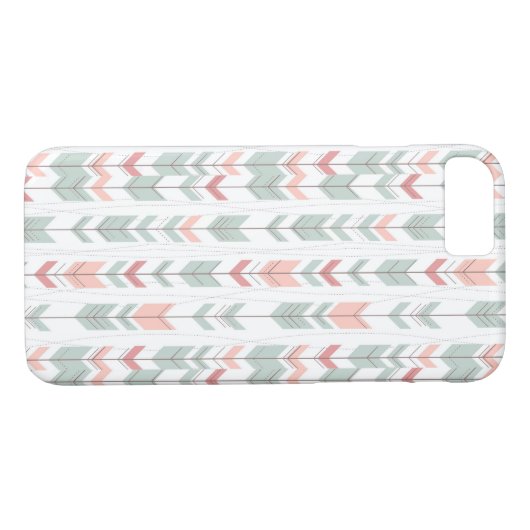 レトロのスタイルの幾何学的なパターン Case-Mate iPhoneケース (裏面(横))