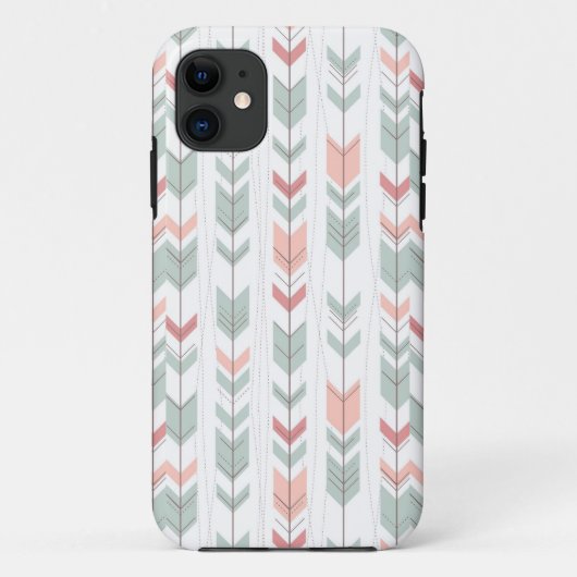 レトロのスタイルの幾何学的なパターン Case-Mate iPhoneケース (裏面)