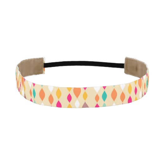 レトロのスタイルの抽象芸術パターン アスレチックヘッドバンド (正面)