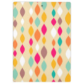 レトロのスタイルの抽象芸術パターン クリップボード (裏面)